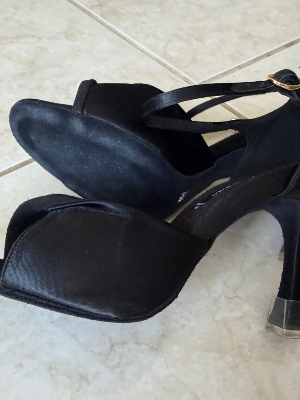 Dance Naturals Certosa Art. 406 Latin Dance Shoes, Black, 3" Heels, Size 38.5 - Picture 3 of 4
